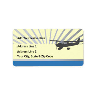 Etiquetas de endereço customizáveis da aviação