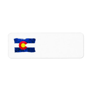 Etiquetas de endereço da BANDEIRA de COLORADO