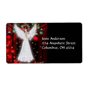 Etiquetas de endereço de anjo de Natal de Natal de