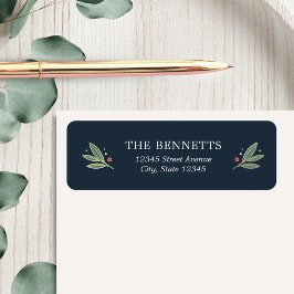 Etiquetas de endereço de brilho de Natal com cor E