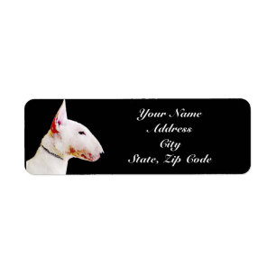 Etiquetas de endereço de bull terrier