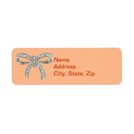 Etiquetas de Endereço de Casamento de Arco Orange 