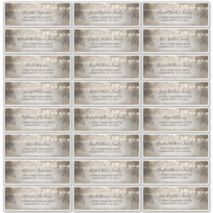 Etiquetas de Endereço de Casamento de Guest Beach 