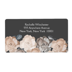 Etiquetas de Endereço de Casamento de Rosas de Vin