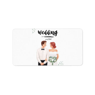 Etiquetas de Endereço de Casamento Personalizadas 