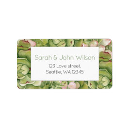 Etiquetas de endereço de Casamento Rústico Suculen