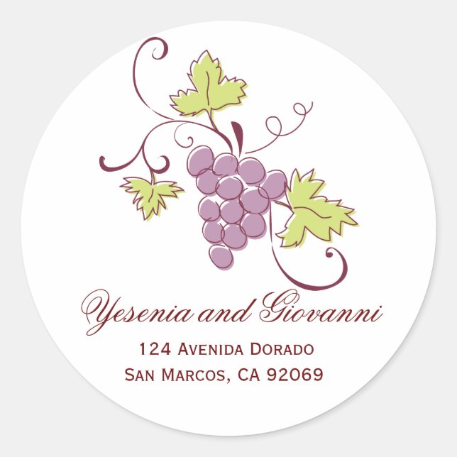 Etiquetas de Endereço de Casamento Tuscan (Frente)