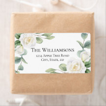 Etiquetas de Endereço de Casamento Vintage Floral 