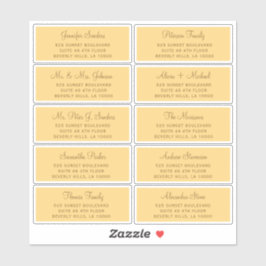 Etiquetas de endereço de convidado de casamento