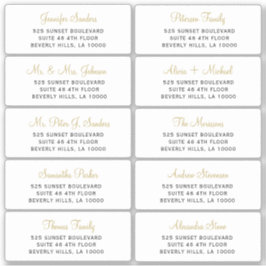 Etiquetas de endereço de convidado de casamento