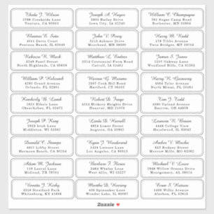 Etiquetas de Endereço de Convidado de Casamento I