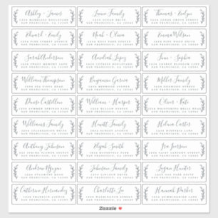 Etiquetas de Endereço de Convidado de Casamento P