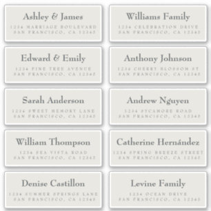 Etiquetas de Endereço de Convidado de Casamento P