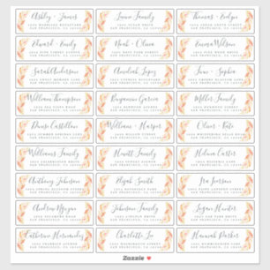 Etiquetas de Endereço de Convidado de Casamento P