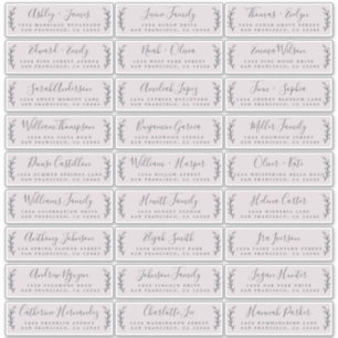 Etiquetas de Endereço de Convidado de Casamento P