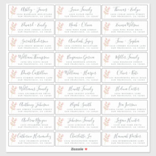 Etiquetas de Endereço de Convidado de Casamento P