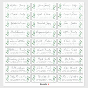 Etiquetas de Endereço de Convidado de Casamento P