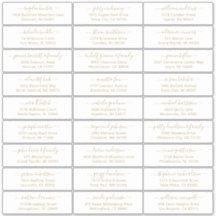 Etiquetas de endereço de convidado de casamento pe