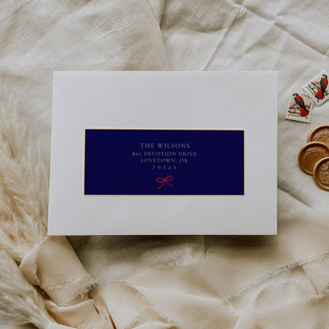 Etiquetas de endereço de convidado de Natal azul l (Elegant Blue Christmas Guest Address Labels)