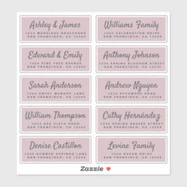 Etiquetas de Endereço de Convidado de Script Casua