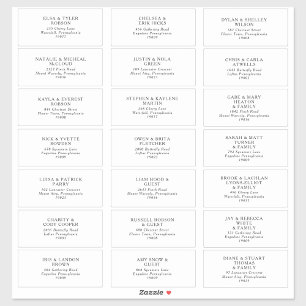 Etiquetas de Endereço de Convidado do Casamento M