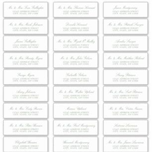 Etiquetas de Endereço de Convidado do Script Verde