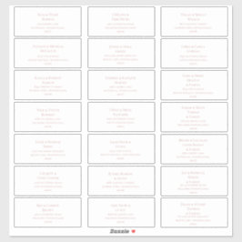 Etiquetas de endereço de convidado Dourado do Eleg