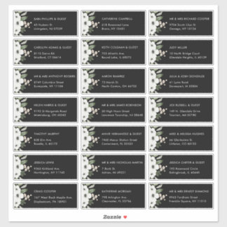 Etiquetas de Endereço de Convidado para Casamento