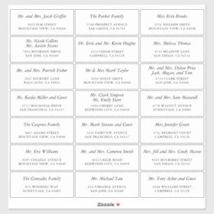 Etiquetas de Endereço de Convidado Personalizado S