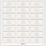 Etiquetas de endereço de convidado roxo e bege<br><div class="desc">Estas etiquetas de endereço de convidado roxo e bege são perfeitas para o seu casamento de vintage ruidoso. O design apresenta o mínimo de fontes contemporâneas escuras roxas acompanhadas de fundo bege claro. Perfeito para um verão,  primavera,  outono ou casamento no inverno.</div>