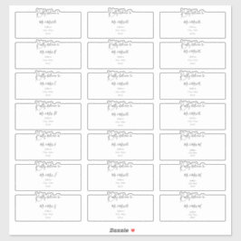 Etiquetas de Endereço de Convidado Transparentes, 