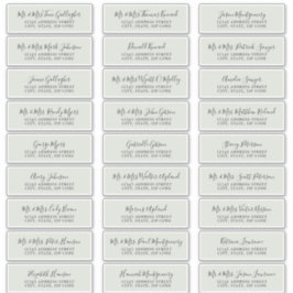 Etiquetas de Endereço de Convidado Verde do Script