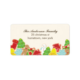 Etiquetas de endereço de cookies de Natal