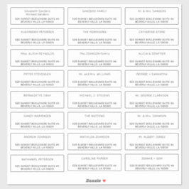 Etiquetas de endereço de correio de convidado pers