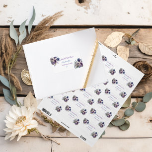 Etiquetas de Endereço de Correspondência Floral de
