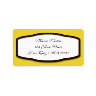 Etiquetas de Endereço de Devolução Amarelo Marrom