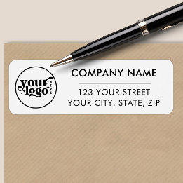 Etiquetas de endereço de devolução comercial com l