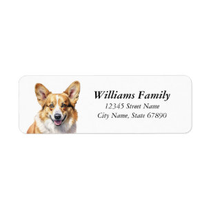 Etiquetas de Endereço de Devolução Corgi