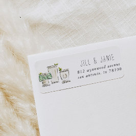 Etiquetas de Endereço de Devolução da Mint Julep