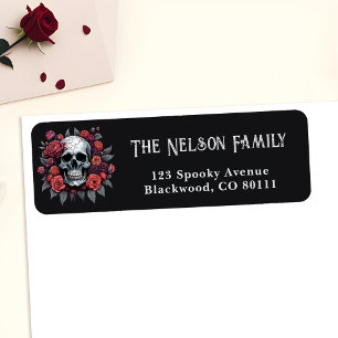 Etiquetas de Endereço de Devolução Dark Gothic com