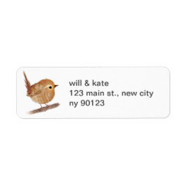 Etiquetas de Endereço de Devolução de Aves da Wren