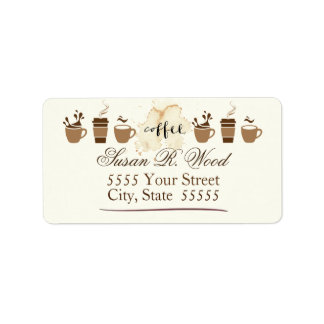 Etiquetas de Endereço de Devolução de Café Certifi