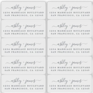 Etiquetas de Endereço de Devolução de Caligrafi