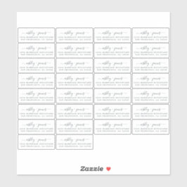 Etiquetas de Endereço de Devolução de Caligrafia T