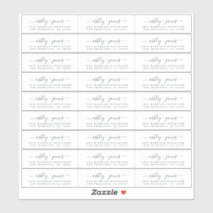 Etiquetas de Endereço de Devolução de Casamento