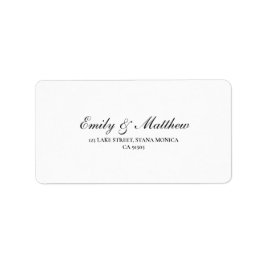 Etiquetas de Endereço de Devolução de Casamento Br