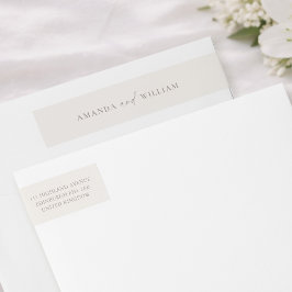 Etiquetas de Endereço de Devolução de Casamento Mí