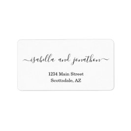 Etiquetas de Endereço de Devolução de Casamento Si