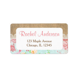 Etiquetas de endereço de devolução de chique