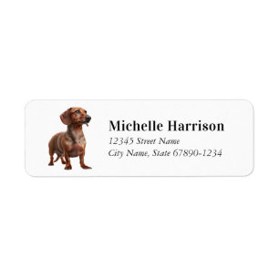 Etiquetas de Endereço de Devolução de Dachshund